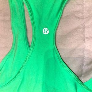 Lime green Lululemon tank top